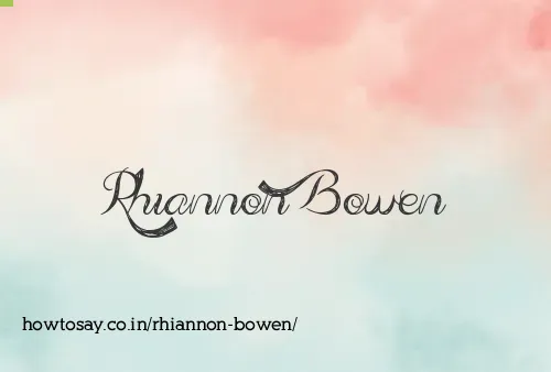Rhiannon Bowen