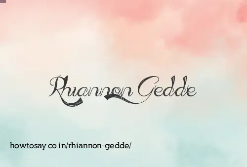 Rhiannon Gedde
