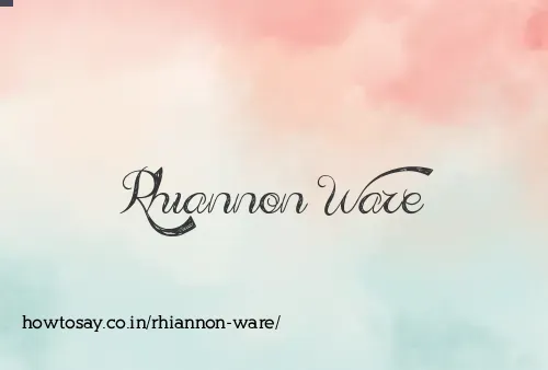 Rhiannon Ware