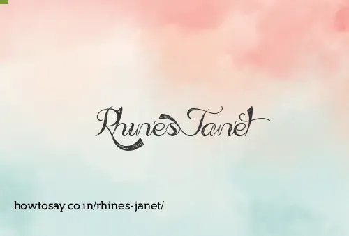 Rhines Janet
