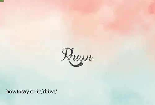 Rhiwi