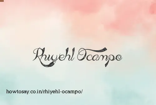 Rhiyehl Ocampo