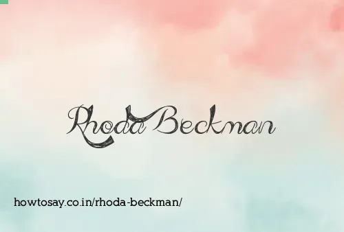 Rhoda Beckman