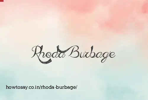 Rhoda Burbage