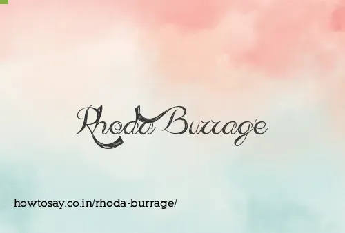 Rhoda Burrage
