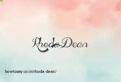 Rhoda Dean