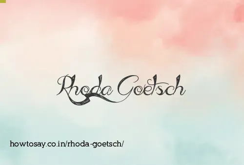 Rhoda Goetsch