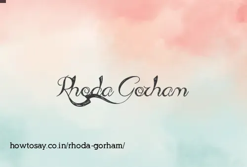 Rhoda Gorham