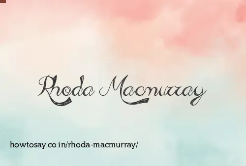 Rhoda Macmurray