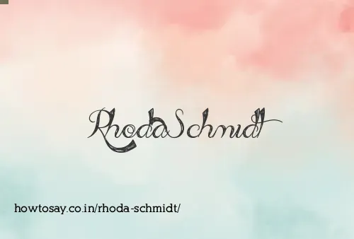 Rhoda Schmidt