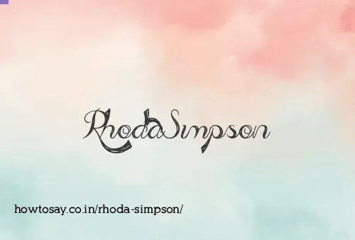 Rhoda Simpson