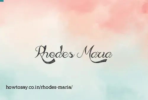Rhodes Maria