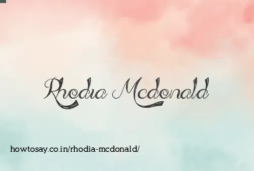 Rhodia Mcdonald