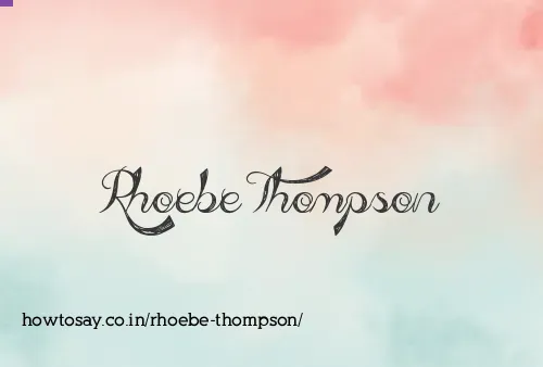 Rhoebe Thompson