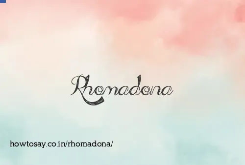 Rhomadona