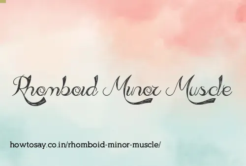 Rhomboid Minor Muscle