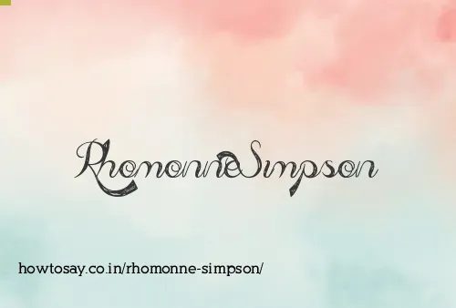 Rhomonne Simpson