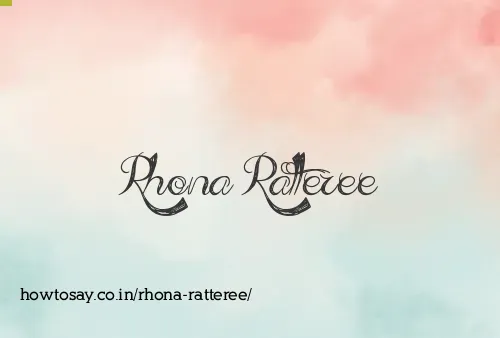 Rhona Ratteree