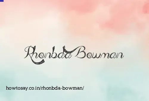 Rhonbda Bowman