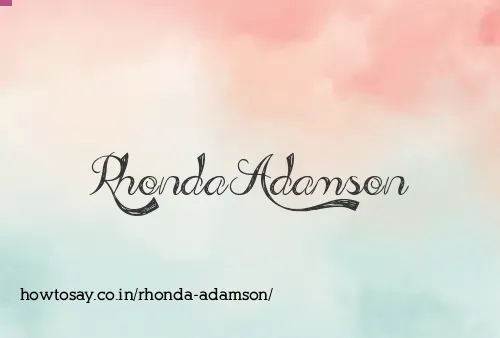 Rhonda Adamson