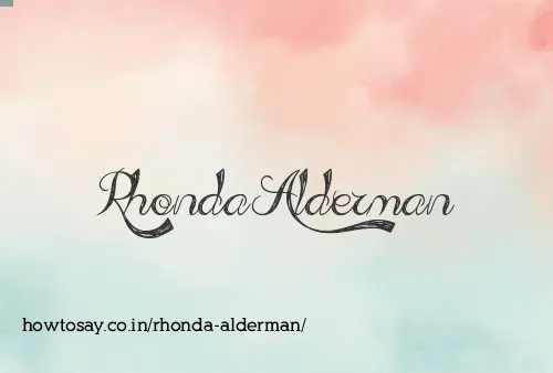 Rhonda Alderman