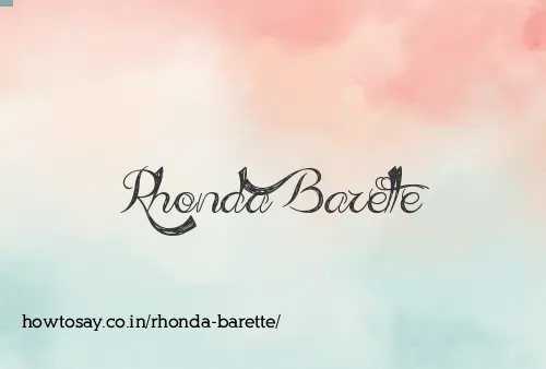 Rhonda Barette