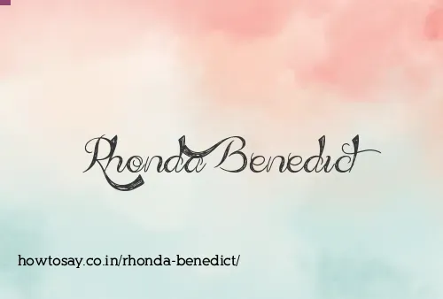 Rhonda Benedict