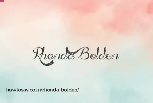 Rhonda Bolden