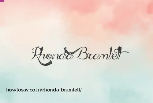 Rhonda Bramlett