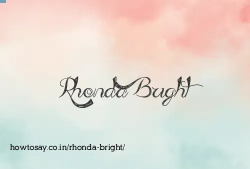 Rhonda Bright