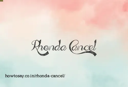 Rhonda Cancel
