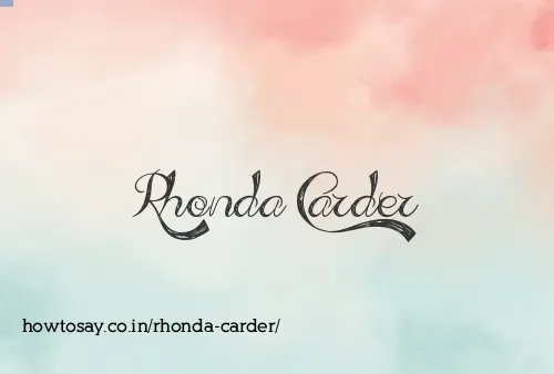 Rhonda Carder