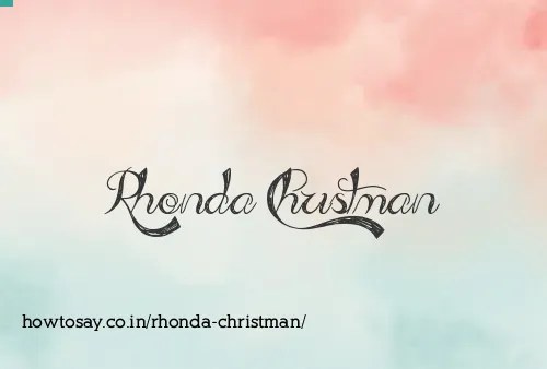 Rhonda Christman