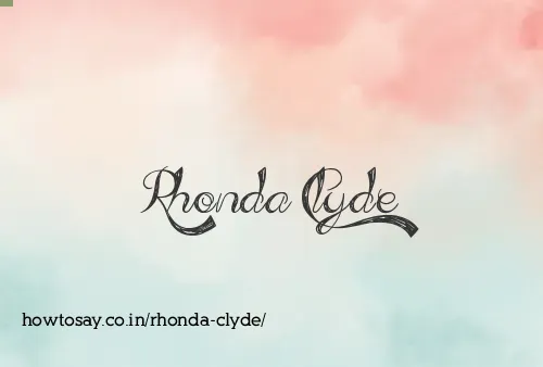 Rhonda Clyde