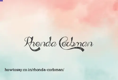 Rhonda Corbman