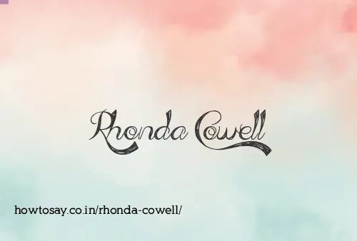 Rhonda Cowell