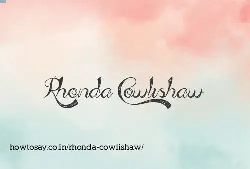 Rhonda Cowlishaw