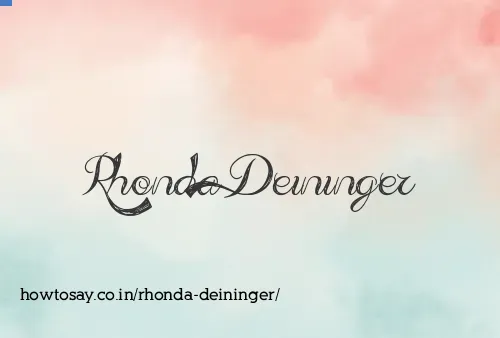 Rhonda Deininger