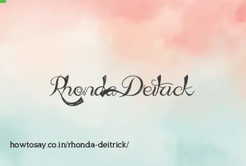 Rhonda Deitrick