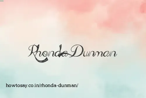 Rhonda Dunman