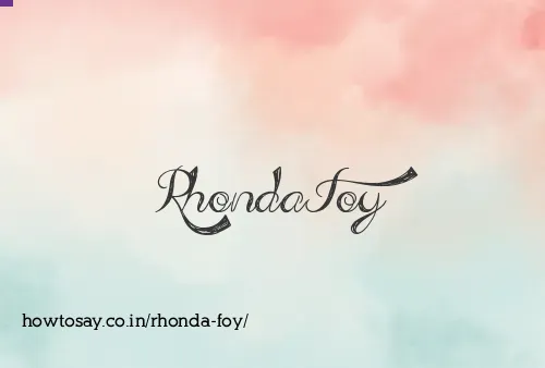 Rhonda Foy