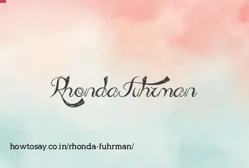 Rhonda Fuhrman