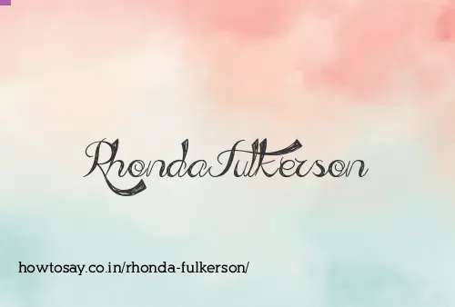 Rhonda Fulkerson