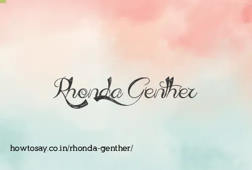 Rhonda Genther