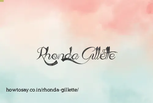 Rhonda Gillette