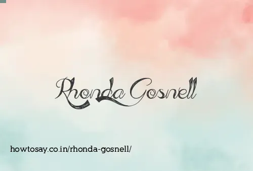Rhonda Gosnell