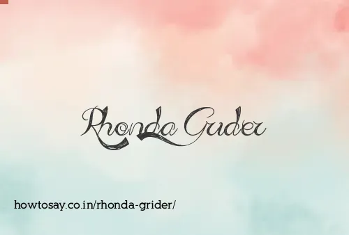 Rhonda Grider