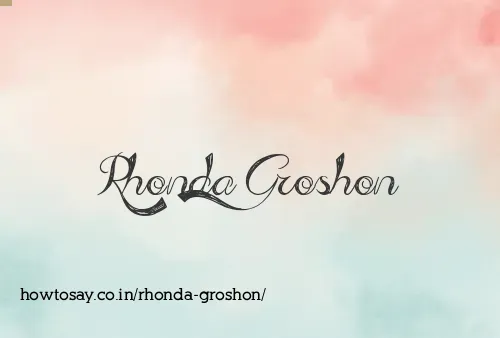 Rhonda Groshon