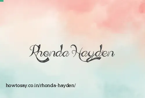 Rhonda Hayden