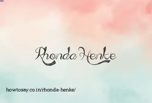 Rhonda Henke
